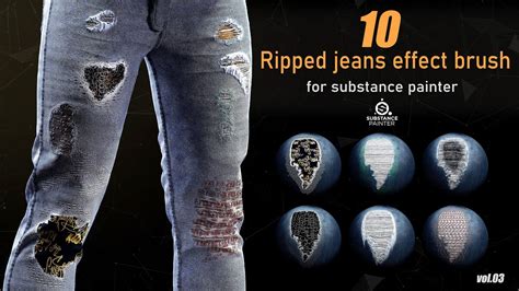 Substance D Painter Ripped Jeans Effect Brush Smart Material Youtube