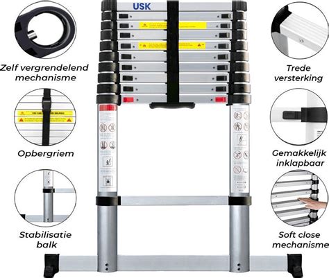 Échelle télescopique USK 4 40 mètres Pied de stabilisation