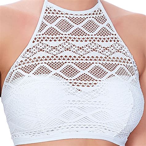 Haut De Maillot De Bain Crop Top Armatures Blanc Freya Maillots Miss