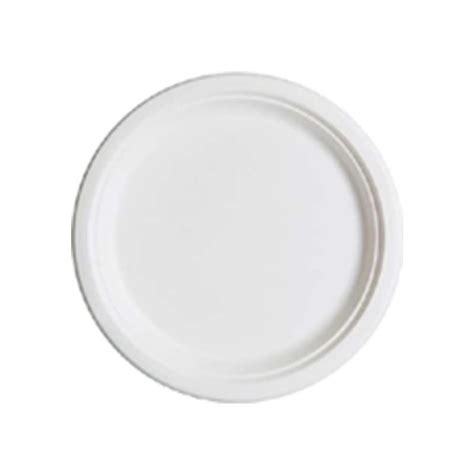 Biodegradable Round White Plates Pack Of Leakproof Disposable Plates