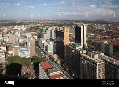 Aerial View Of Nairobi In Africa Stock Photo Alamy