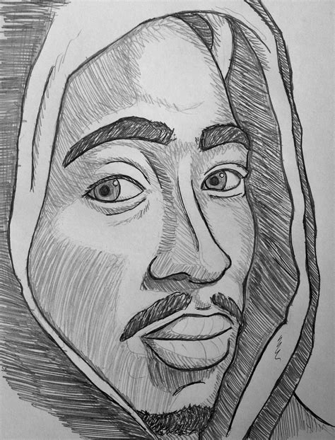 Tupac Shakur Best Art Drawing Skill