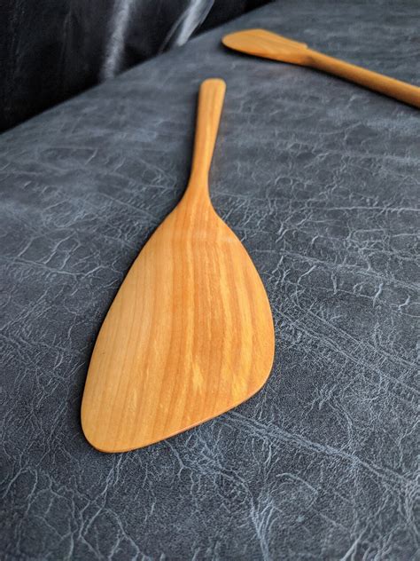 Hand Carved Olive Wood Spatula Set T Set Cooking Sauteing Stirring