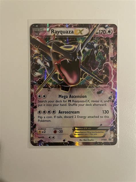 Mavin Pokemon Card Shiny Rayquaza EX XY69 Black Star Promo