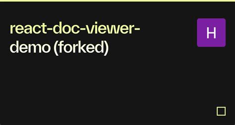 React Doc Viewer Demo Forked Codesandbox
