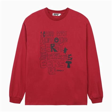 MUSINSA公式 EERST HOMEGE LONG TEE RED