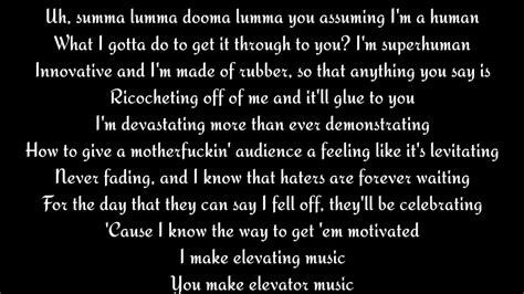 Rap God Eminem Fast Part Lyrics Youtube