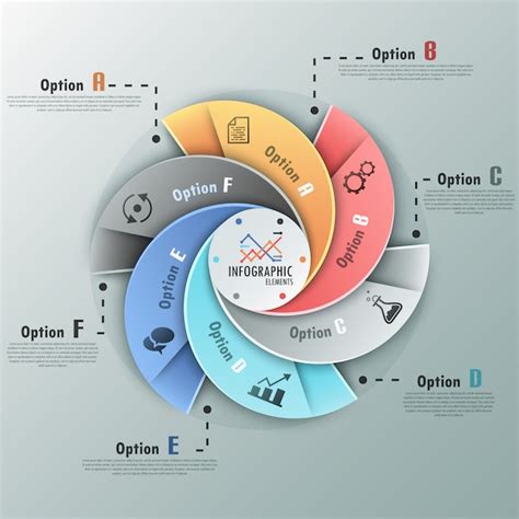 Premium Vector Modern Infographics Spiral Options Banner