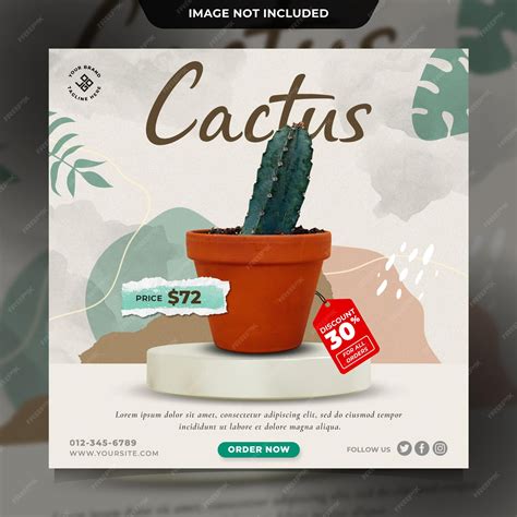 Premium PSD | Sale plants social media post template