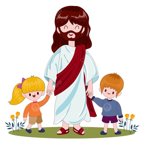 Gambar Yesus Kristus Dengan Anak Anak Png Vektor Psd Dan Clipart