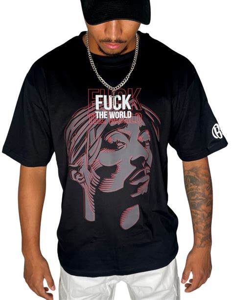 Bsat Tupac Baggy T Shirt Black