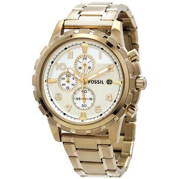 Fossil Open Box Fossil Dean Chronograph Quartz Silver Dial Men S