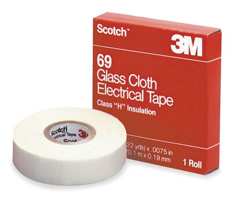 SCOTCH Glass Cloth Electrical Tape Tape Length 66 Ft Tape Color White