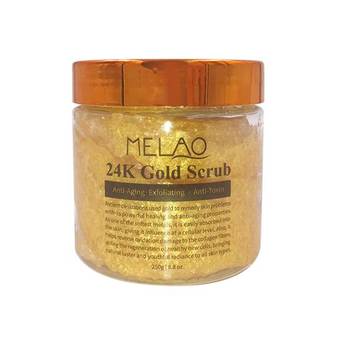 Natural Organic Skin Whitening Exfoliator 24k Gold Body Scrub China