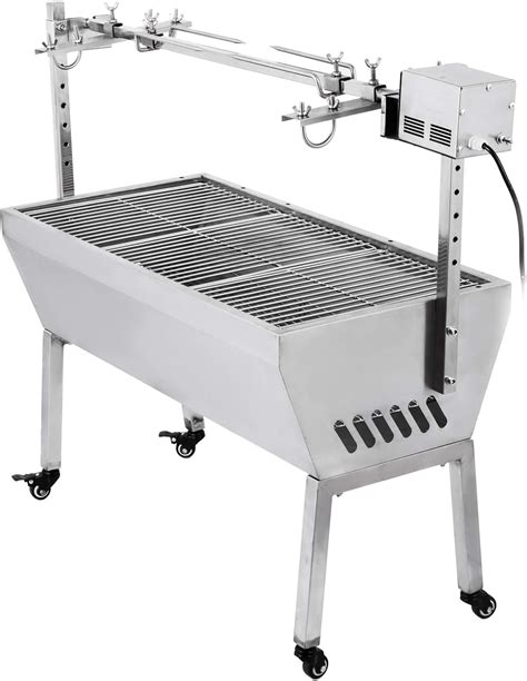 Kitgarn Bbq Rotisserie Grill Roaster Charcoal Spit Roast Machine 88 Lbs