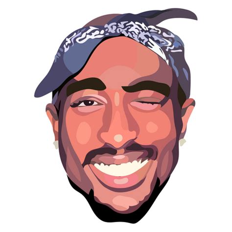 Smiling Tupac Shakur Sticker Sticker Mania