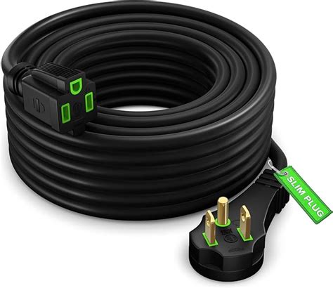 Maximm Flat Plug Extension Cord Ft With Slim Space Saving Plug