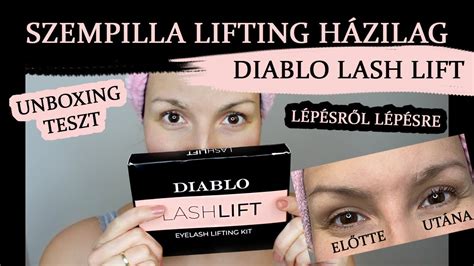 SZEMPILLA LIFTING HÁZILAG DIABLO LASH LIFT szett Unboxing Lifting