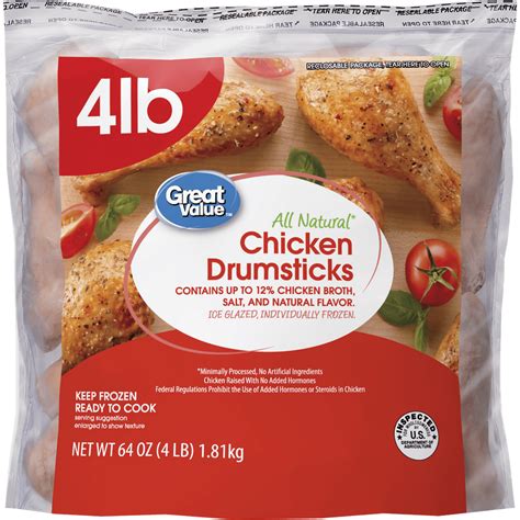 Great Value Chicken Drumsticks 4 Lb Frozen