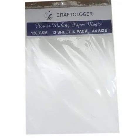 White A4 Size Paper Packaging Size 12 Sheets Per Pack Packaging Type