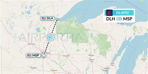 DL4992 Flight Status Delta Air Lines: Duluth to Minneapolis (DAL4992)