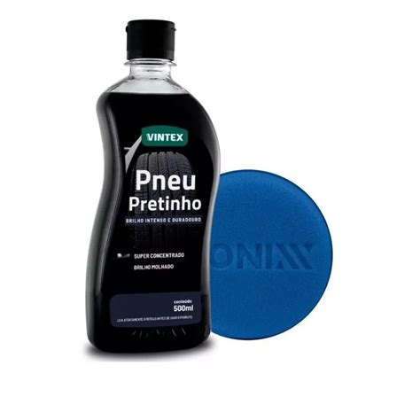 Pneu Pretinho Automotivo Brilho Intenso Ml Aplicador De Espuma