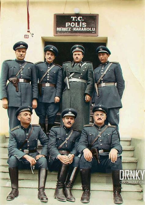 Turkish police officers in Nigde Police Station, 1945 : r/Turkey