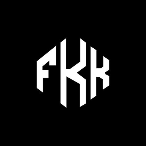 Fkk buchstaben logo design mit polygon form fkk polygon und würfelform