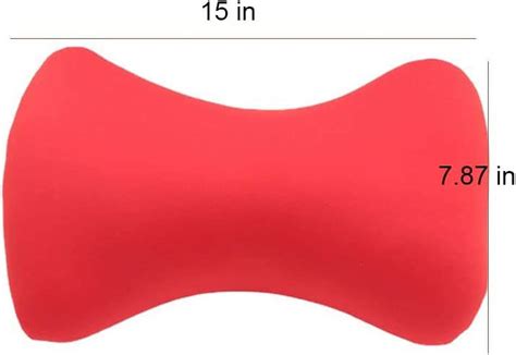 Microbead Roll Round Bolster Pillow 15 Inch Cylinder Neck Support Red Travel Rest Tube Cushion