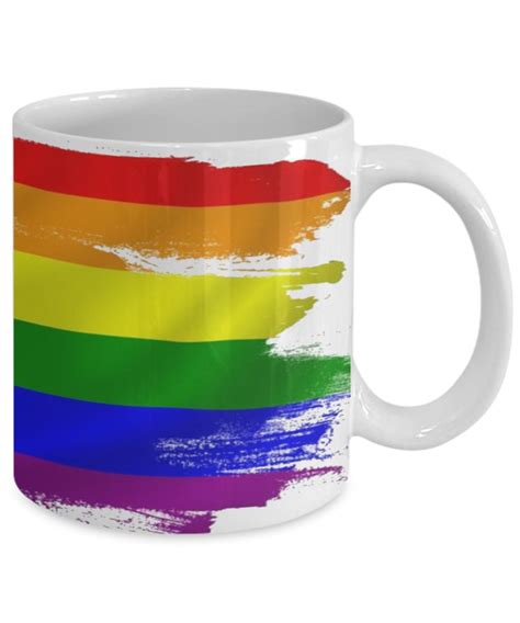 Lgbt Rainbow Full Wrap Coffee Mug Rainbow Lgbt Pride Ts Mugs