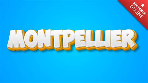 Montpellier Text Effect Generator