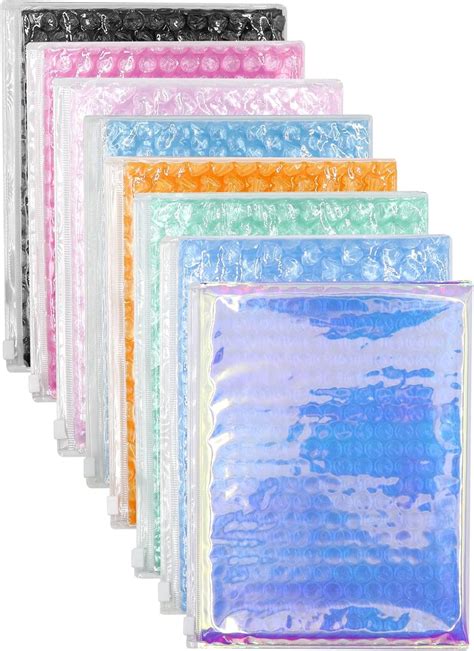 JUMISEE 8 Colors Clear Bubble Out Bags Double Walled Packing Cushioning