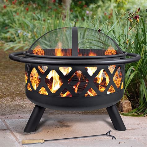 Amazon Vipush 30 Inch Outdoor Fire Pit Wood Burning Fire Pit