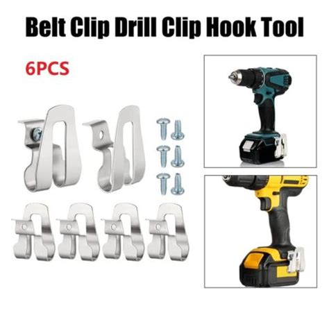 6pcs Drill Belt Clip Hook Compatible With For Makita 18V Max Tools Easy