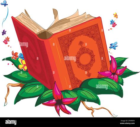 Muslim Ramadan Holy Book Quran Islamic Cartoon Arab Vector Drawing Stock Vector Image & Art - Alamy