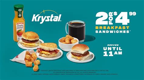 Latest Krystal Breakfast Menu With Price [July 2024 Special Deals]