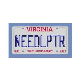 Virginia License Plate | NeedlepointObsession