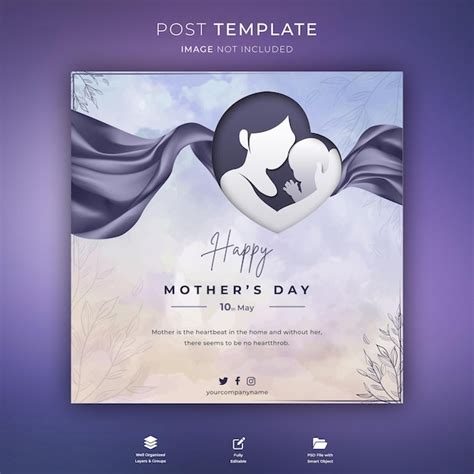 Premium Psd Realistic Mother S Day Instagram Post Template