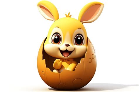 Premium Photo Bunny Hugging Easter Egg Cartoon Colored Clipart