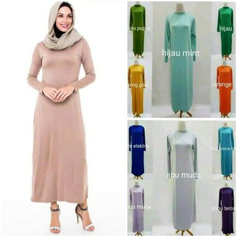 Jual Termurah Gamis Manset Jersey Tidak Nerawang Allsize L Jumbo Xxl