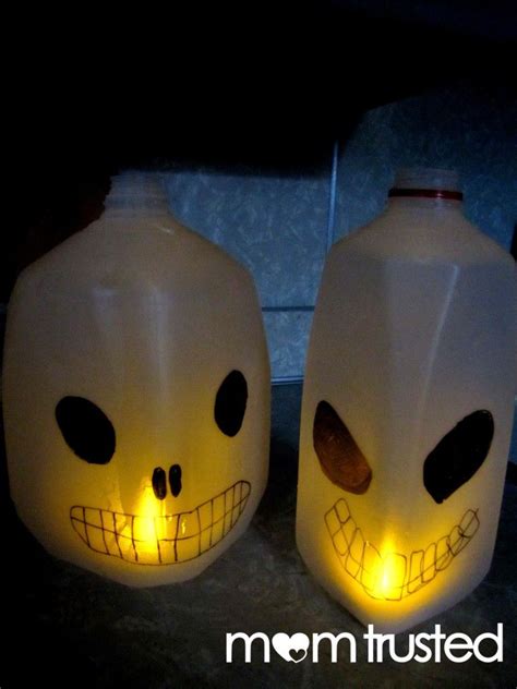 Milk Jug Skull Lanterns Preschool Activities And Printables Diy