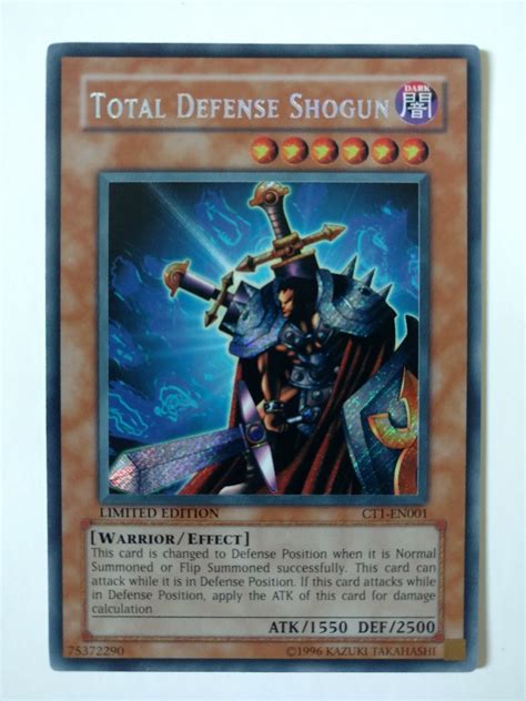 Yugioh Total Defense Shogun Ct1 En001 Secret Rare 90 00 En