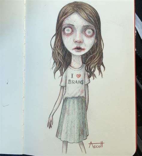 Zombie Drawing In Prismacolor