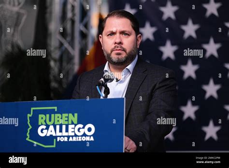 Tucson Arizona Usa 28th Jan 2023 Congressman Ruben Gallego Holds