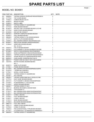 Makita 9556pb Spare Parts List | Reviewmotors.co