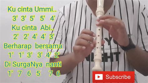 Not Angka Lagu Aku Ingin Jadi Hafiz Quran Recorder Cover Not Angka