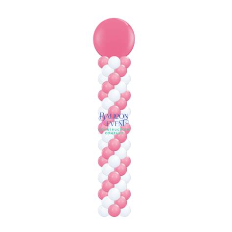 Pink And White Spiral Balloon Column Balloons And Events