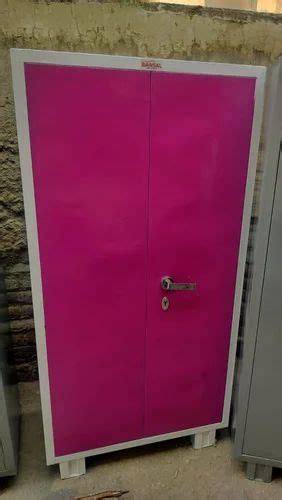 Door With Locker Plain Steel Almirah Shelves Without Mirror At