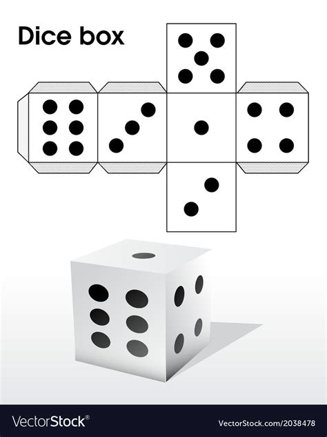 Dice Template Royalty Free Vector Image Vectorstock