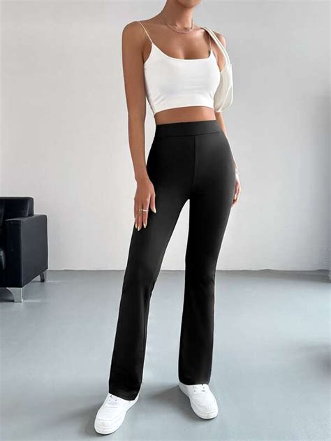 SHEIN EZwear Pantalon évasé taille haute Mode en ligne SHEIN FRANCE